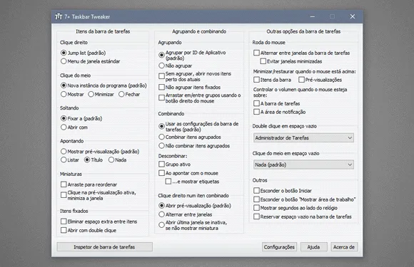 7+ Taskbar Tweaker Personalize a barra de tarefas com o 7+ Taskbar Tweaker
