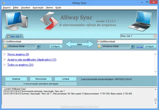 AllWay Sync Sincronize os arquivos do pendrive com o PC