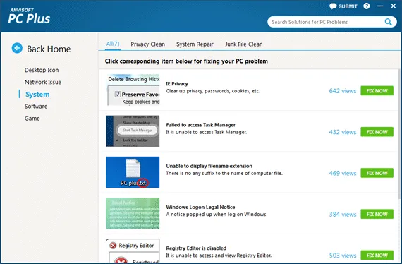 Anvisoft PC Plus Resolva problemas no PC com o Anvisoft PC Plus