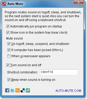 Desligue o som do Windows com o Auto Mute