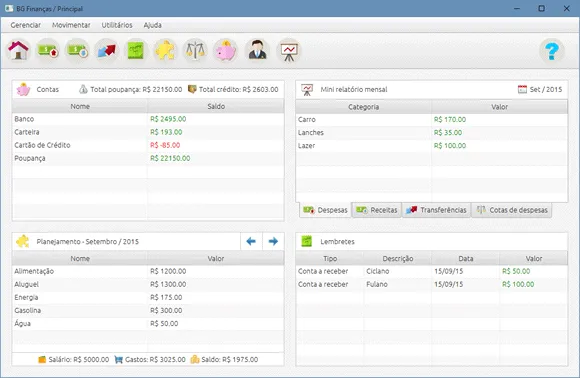 BG Finanças Controle suas despesas com o BG Finanças