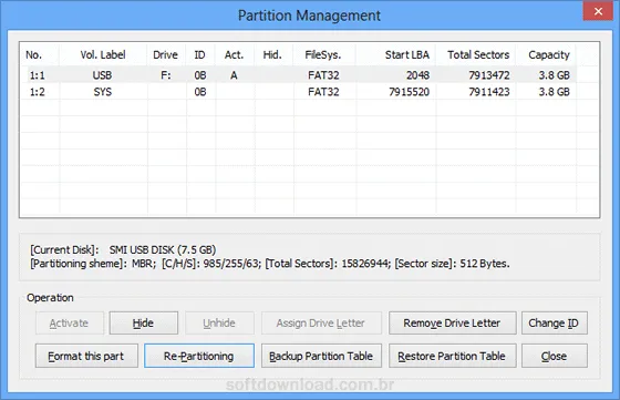 Bootice - Imagem 02 Imagem 02 - Como restaurar a capacidade de armazenamento de seu pendrive