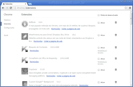 Google Chrome - Imagem 4 Como restaurar as configurações padrões do Chrome - Imagem 4