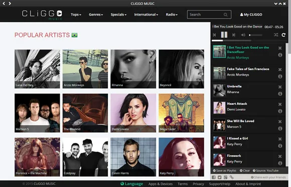CLiGGO Escute música online com o CLiGGO