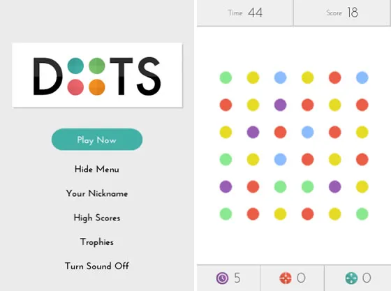 Dots Jogo gratuito para iPhone divertido e viciante