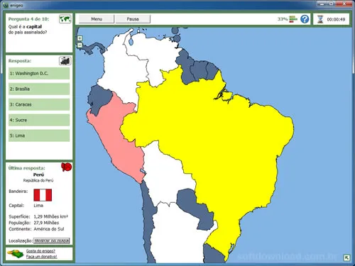 Teste seus conhecimentos em geografia com o Enigeo