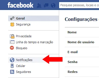 Configuração do Facebook - Imagem 2 Como desativar som de notificação do Facebook - Imagem 2
