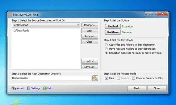 FileSieve Organize seus arquivos automaticamente com o FileSieve