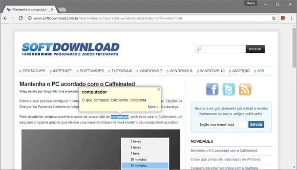 Google Dictionary Dicionário para o navegador