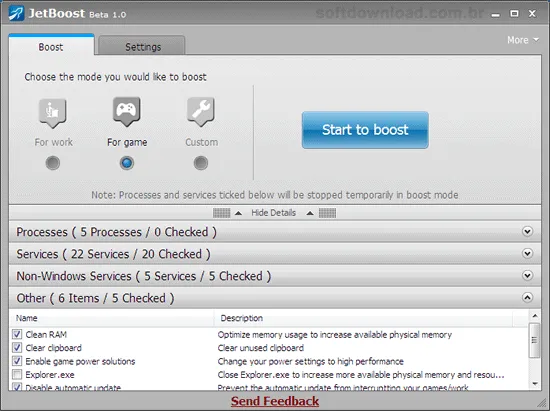 Melhore o desempenho de seu PC para jogos com o JetBoost