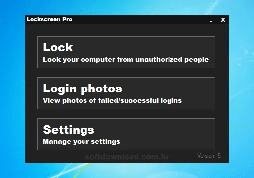 Lockscreen Pro Debloqueie o PC com um pendrive