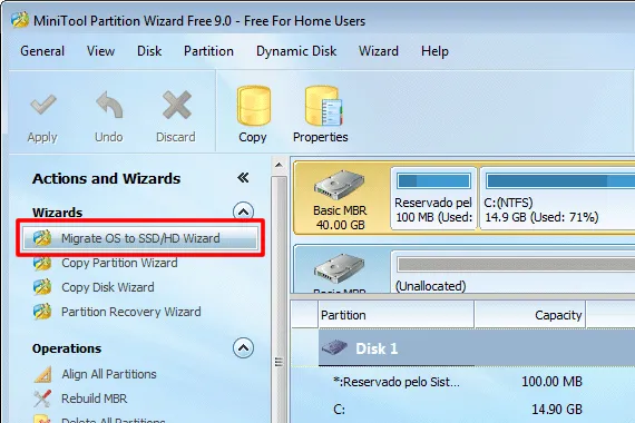 Imagem 1 - MiniTool Partition Wizard Free Como substituir o HD sem reinstalar o Windows - Imagem 1