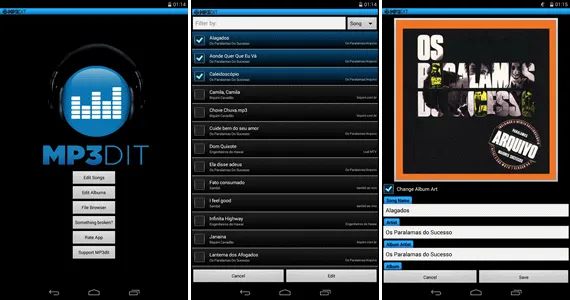 MP3Dit Edite as tags de músicas no Android com o MP3Dit
