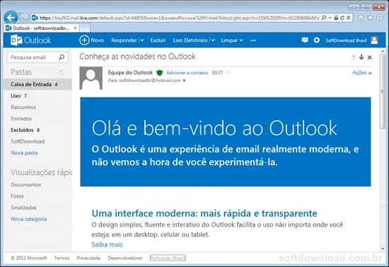Outlook.com O novo webmail da Microsoft