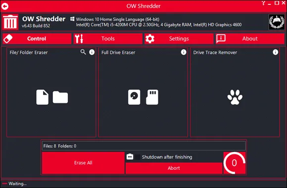 OW Shredder Delete arquivos de forma segura com o OW Shredder