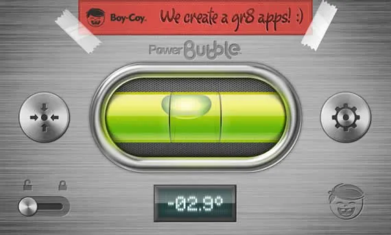 PowerBubble Use seu smartphone como nível com o PowerBubble