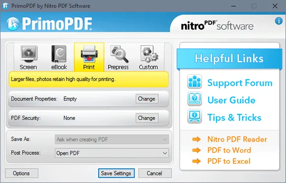 PrimoPDF Salve documentos em PDF com o PrimoPDF