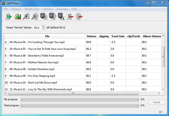 QMP3Gain Aumente o volume de músicas MP3 com o QMP3Gain