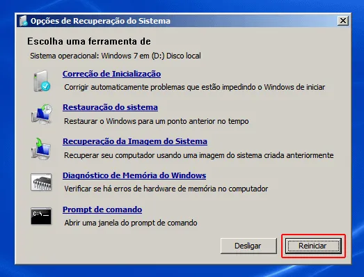 Reiniciar o computador Como fazer a reparação do Windows 7 - Imagem 16