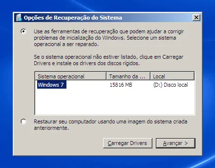 Selecionar instalação do Windows Como fazer a reparação do Windows 7 - Imagem 5