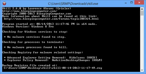 RKill Finalize processos maliciosos com o RKill