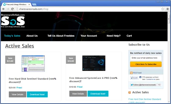 Shareware on Sale Site para baixar programas pagos de graça - Shareware on Sale
