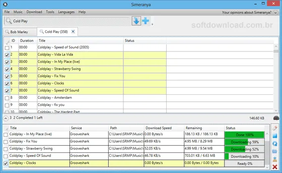 Simeranya Programa para baixar músicas - Simeranya