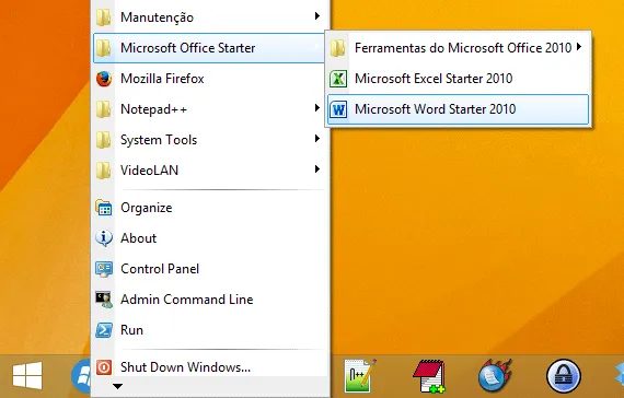 Spencer Menu Iniciar do XP para Windows 8