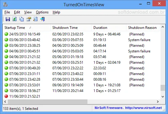 TurnedOnTimesView Descubra se alguém usou seu computador