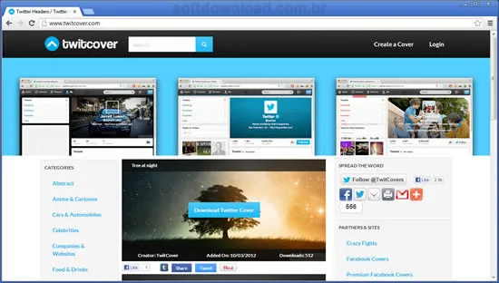 TwitCover TwitCover - 3 sites para baixar capas para o Twitter