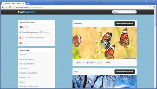 TwitHeaders TwitHeaders - 3 sites para baixar capas para o Twitter