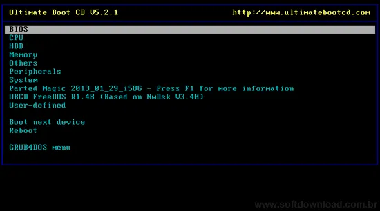 Ultimate Boot CD Disco de recuperação do sistema