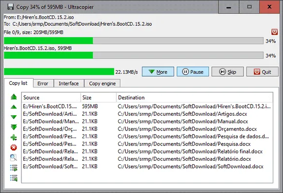 UltraCopier Copie arquivos no Windows com o UltraCopier