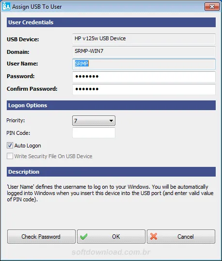 VSUsbLogon - Imagem 2 Faça login no Windows através de um pendrive