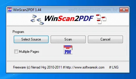 Digitalize documentos e salve em PDF com o WinScan2PDF