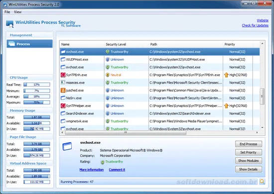 Detecte processos suspeitos com o WinUtilities Process Security