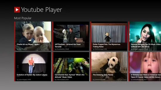 Youtube Player Aplicativo Youtube Player para Windows 8