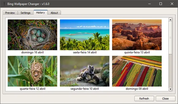 Baixe papéis de parede com o Bing Wallpaper Changer
