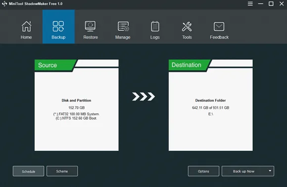 Faça o backup do sistema com o ShadowMaker Free