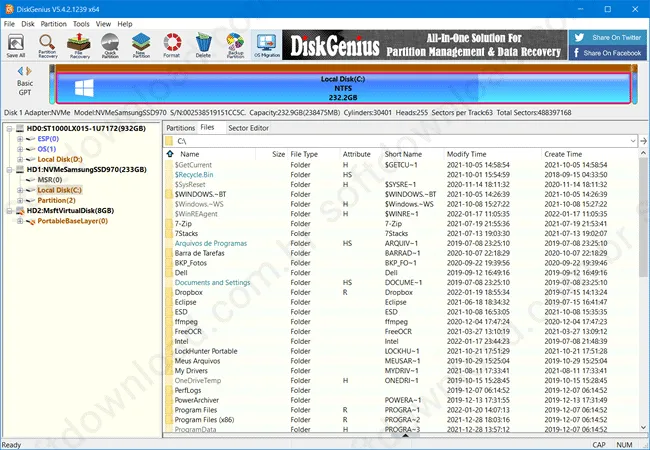 DiskGenius - 10 ferramentas gratuitas de particionamento de disco