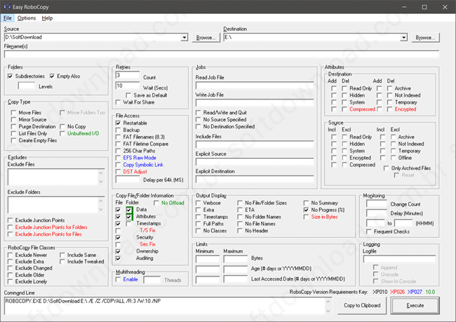 Crie tarefas de cópia de arquivos com o Easy RoboCopy