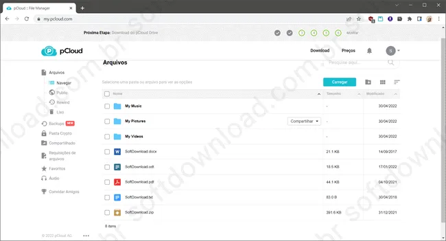 pcloud - armazenamento em nuvem grátis