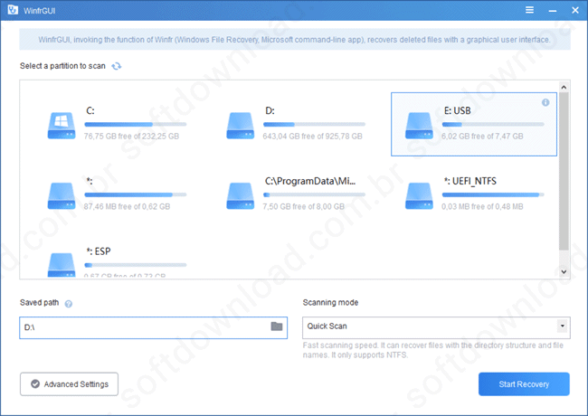 Recupere arquivos deletados facilmente com o WinfrGUI