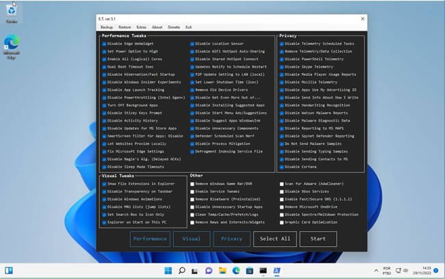 Otimize o Windows com o ET All-in-One Optimization