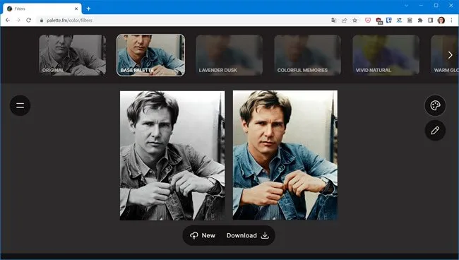 Deixe fotos em preto e branco coloridas com o Pallete.fm
