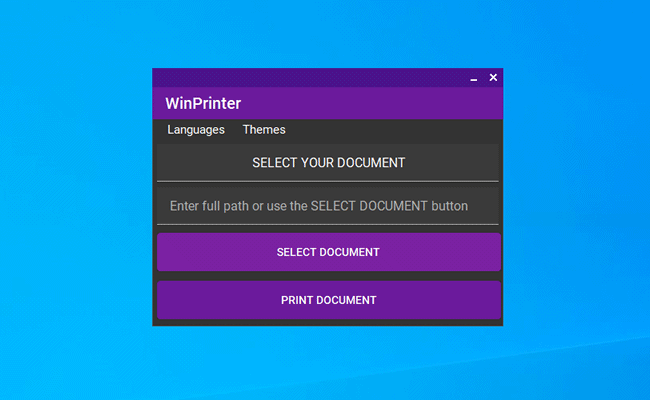 Imprima documentos rapidamente com o WinPrinter
