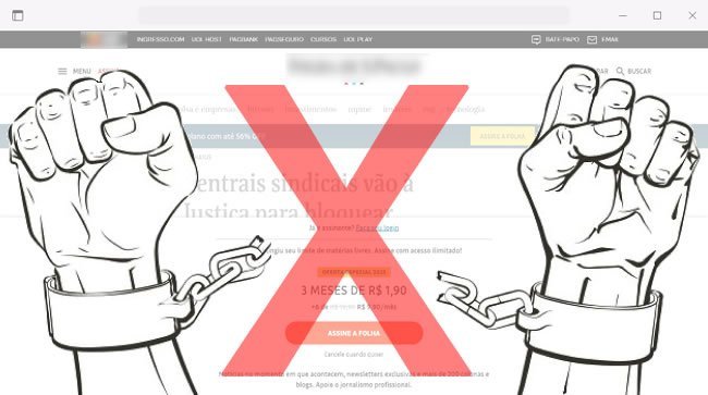 Leia matérias de sites com assinatura com o 12ft Free