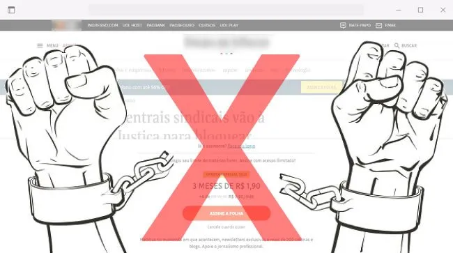 Leia matérias de sites com assinatura com o 12ft Free