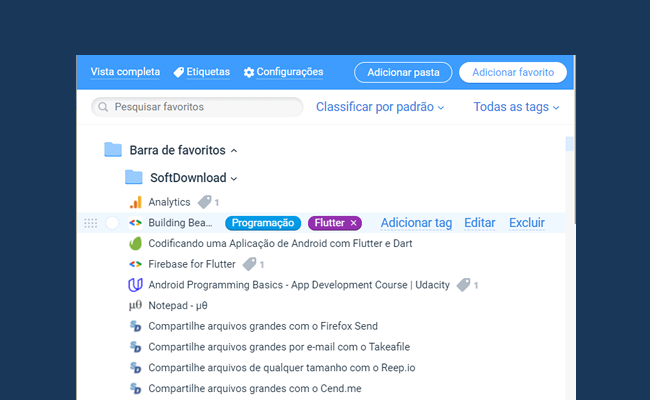 Gerencie o favoritos do Chrome com o Bookmanize