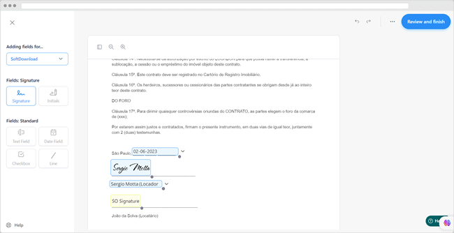 Assine documentos online com o SignHouse
